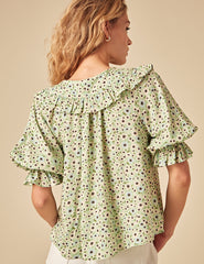 Green Ditsy Aliyah Top