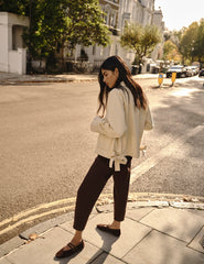 Chocolate Brown Suede Ballet Flats