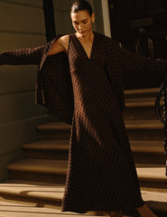 Brown And Black Check Shirt