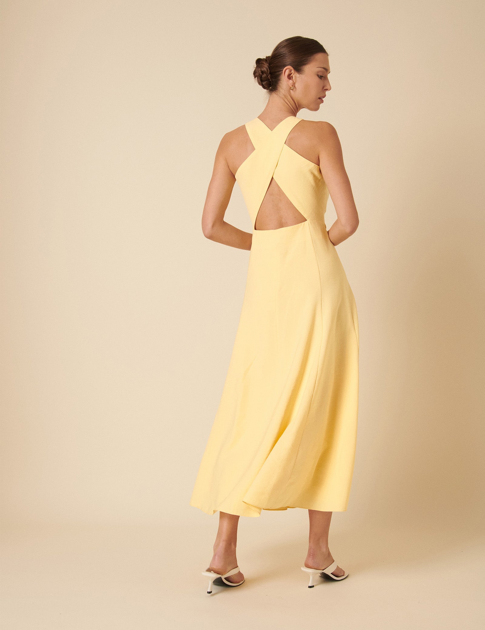 Butter Yellow Reign Midi Dress