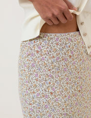 Cream Ditsy Floral Mila Midi Skirt