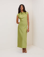 Green Cowl Neck Eden Maxi Dress