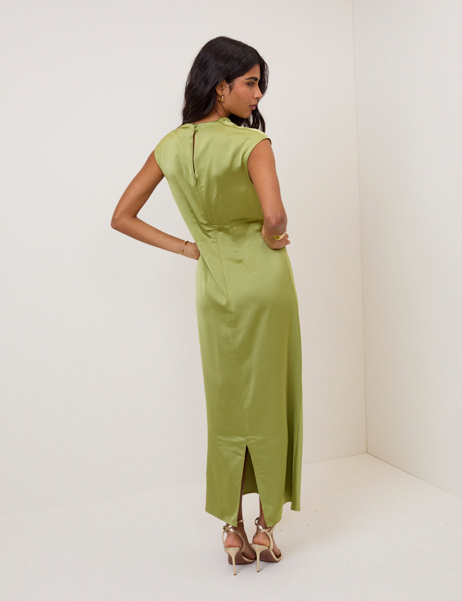 Green Cowl Neck Eden Maxi Dress