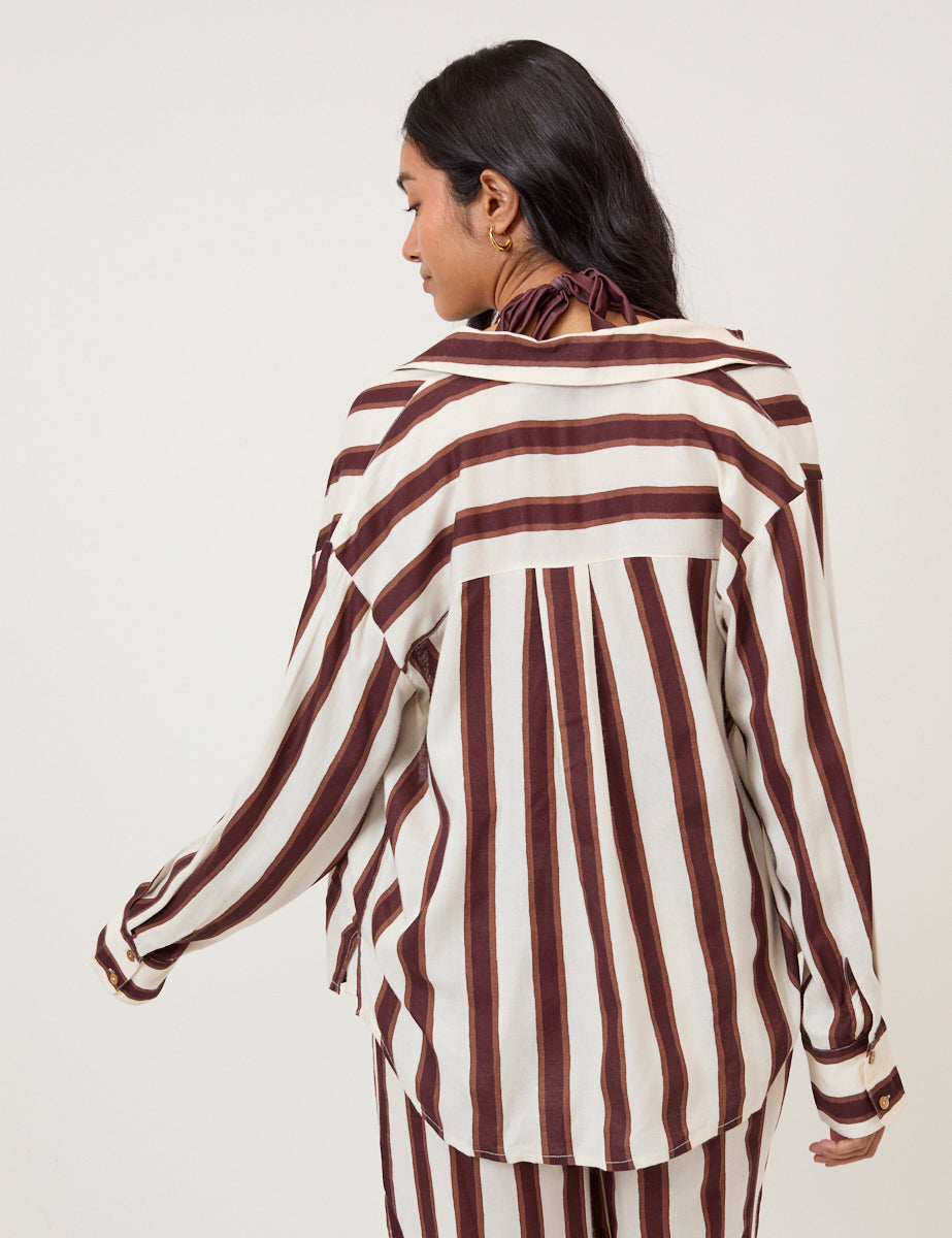 Brown Striped Shirt