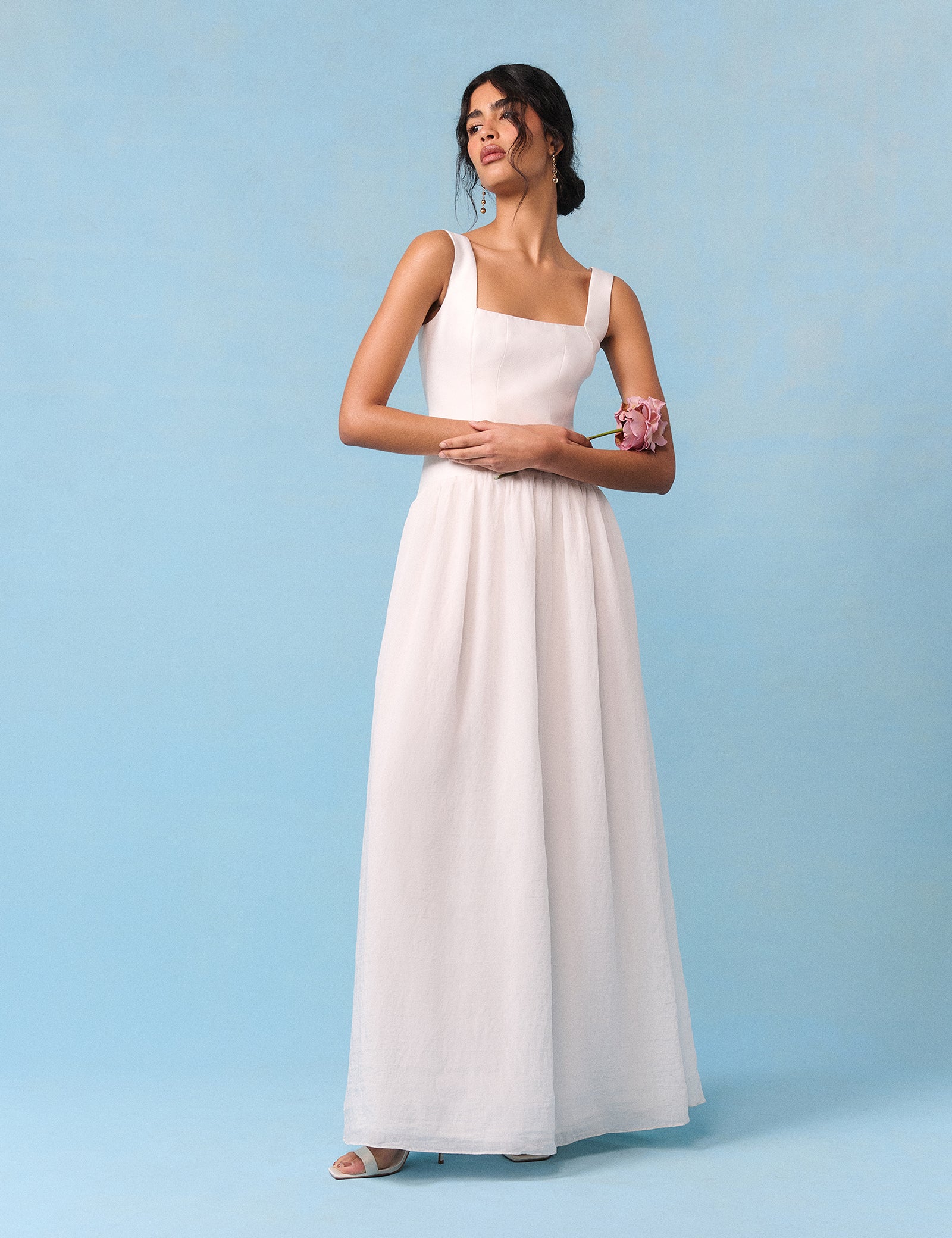Bridal Ivory Corset Maxi Honey Maxi Dress