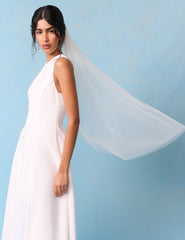 Bridal Ivory Crepe Cross Back Antonia Midi Dress