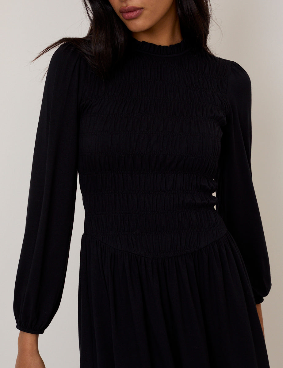 Petite Black Siobhan Jersey Mini Dress