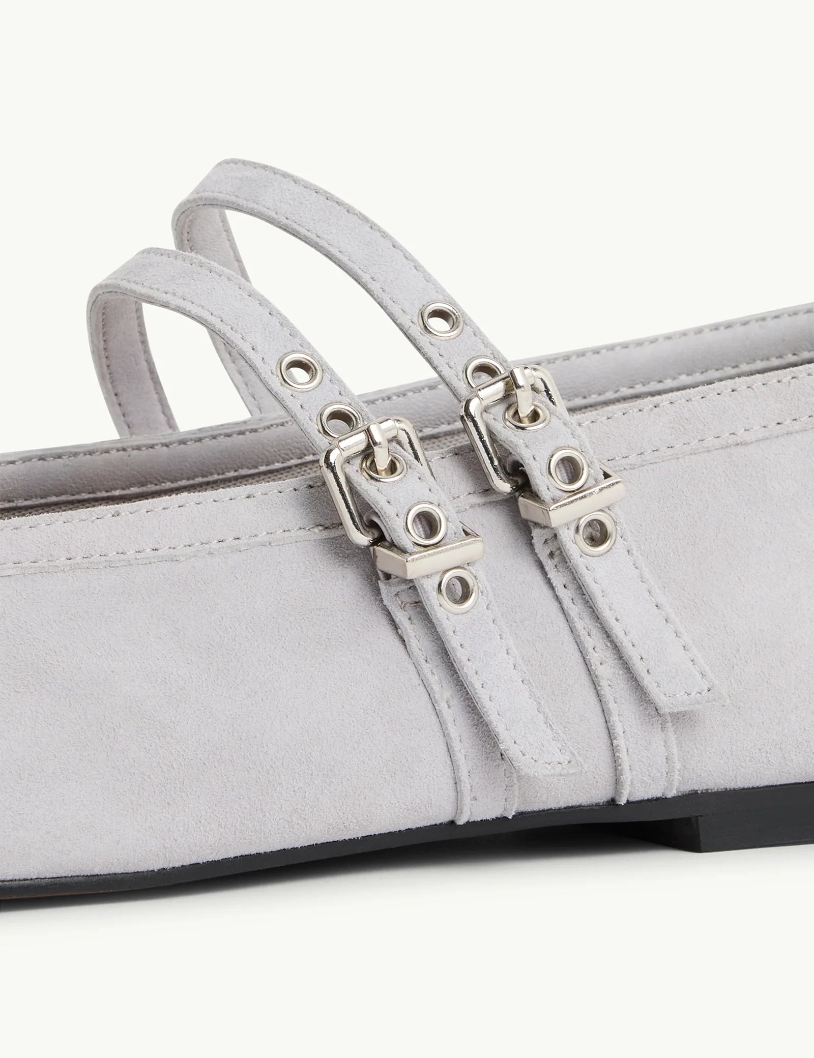 Light Blue Suede Ballet Flats