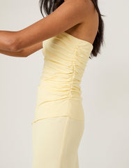 Butter Yellow Bandeau Kiva Maxi Dress