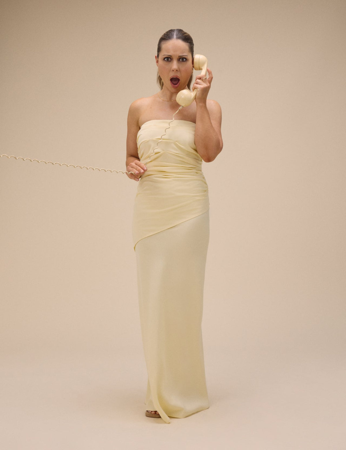 Butter Yellow Bandeau Kiva Maxi Dress