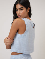 Light Blue Linen-Blend Set