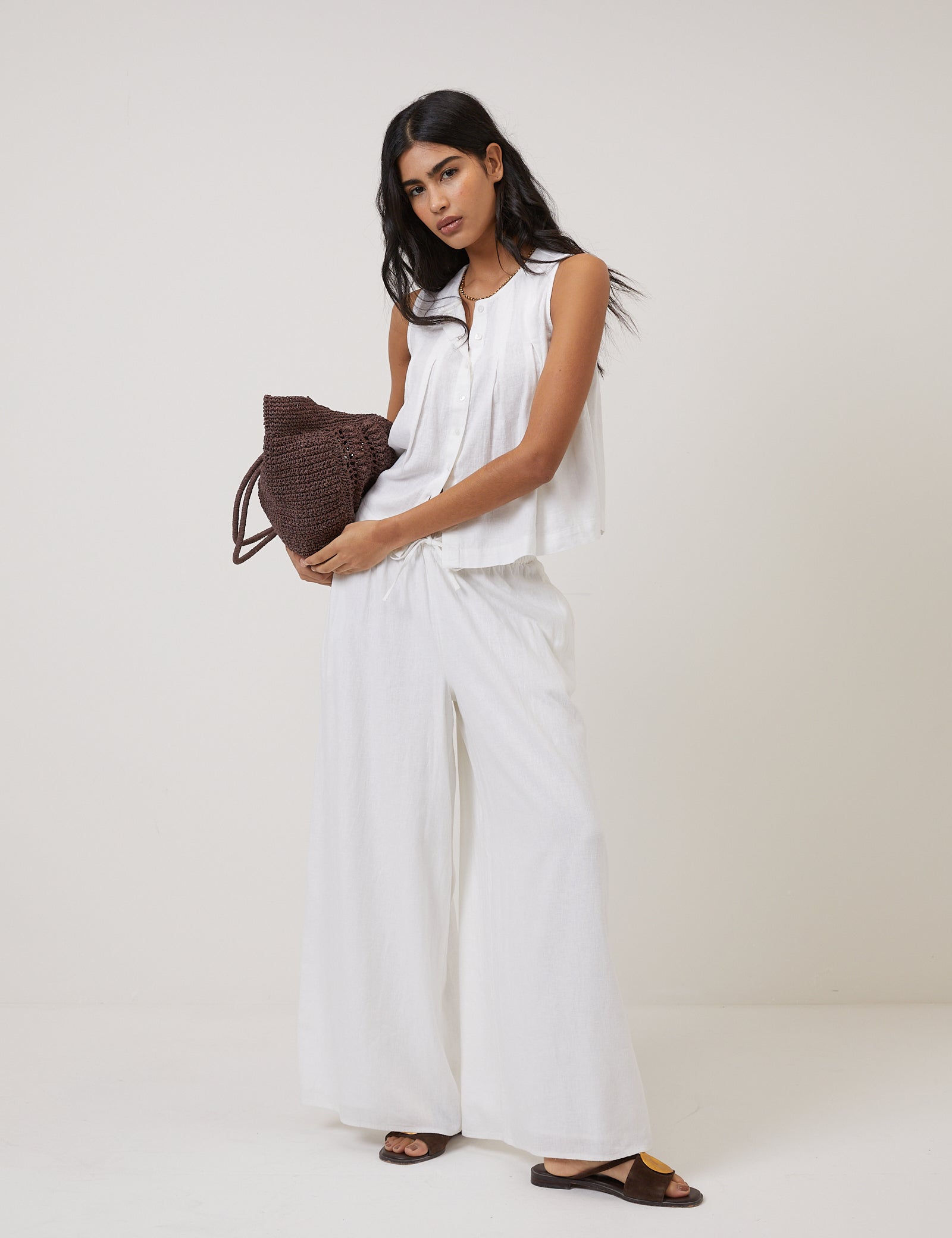 Tate Pintuck Shell Top