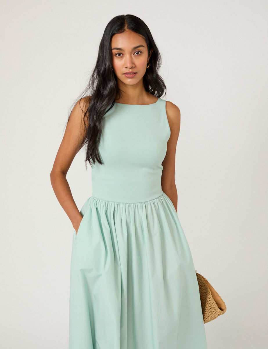 Mint Green Eliana Midi Dress