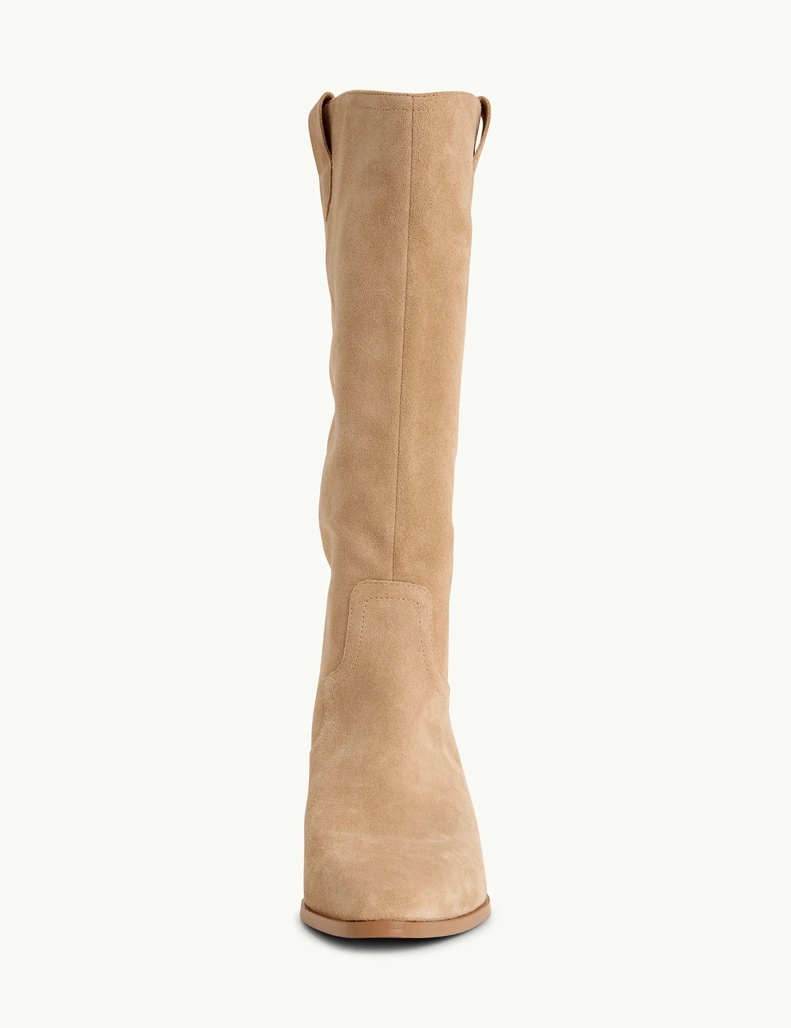 Light Brown Suede Western Boots
