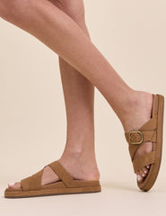 Tan Suede Sandals
