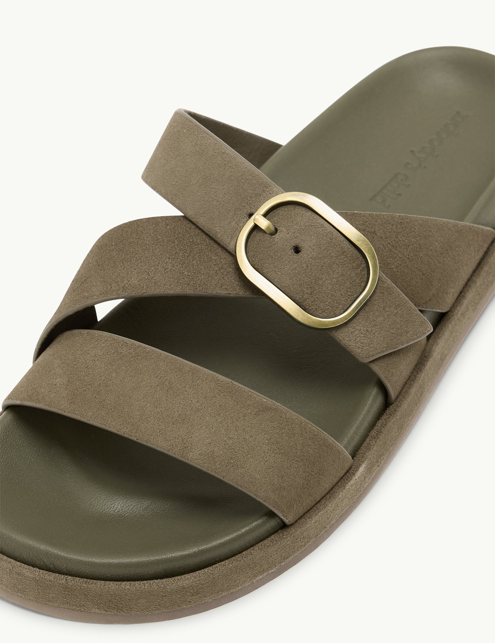 Khaki Suede Sandals