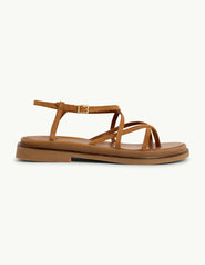 Brown Suede Strappy Sandals
