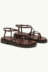 Dark Brown Strappy Sandals