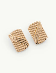 Gold Plated Rectangular Studs