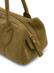 Khaki Structured Shoulder Bag