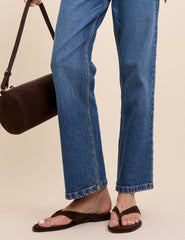 Brown Suede Flip Flops