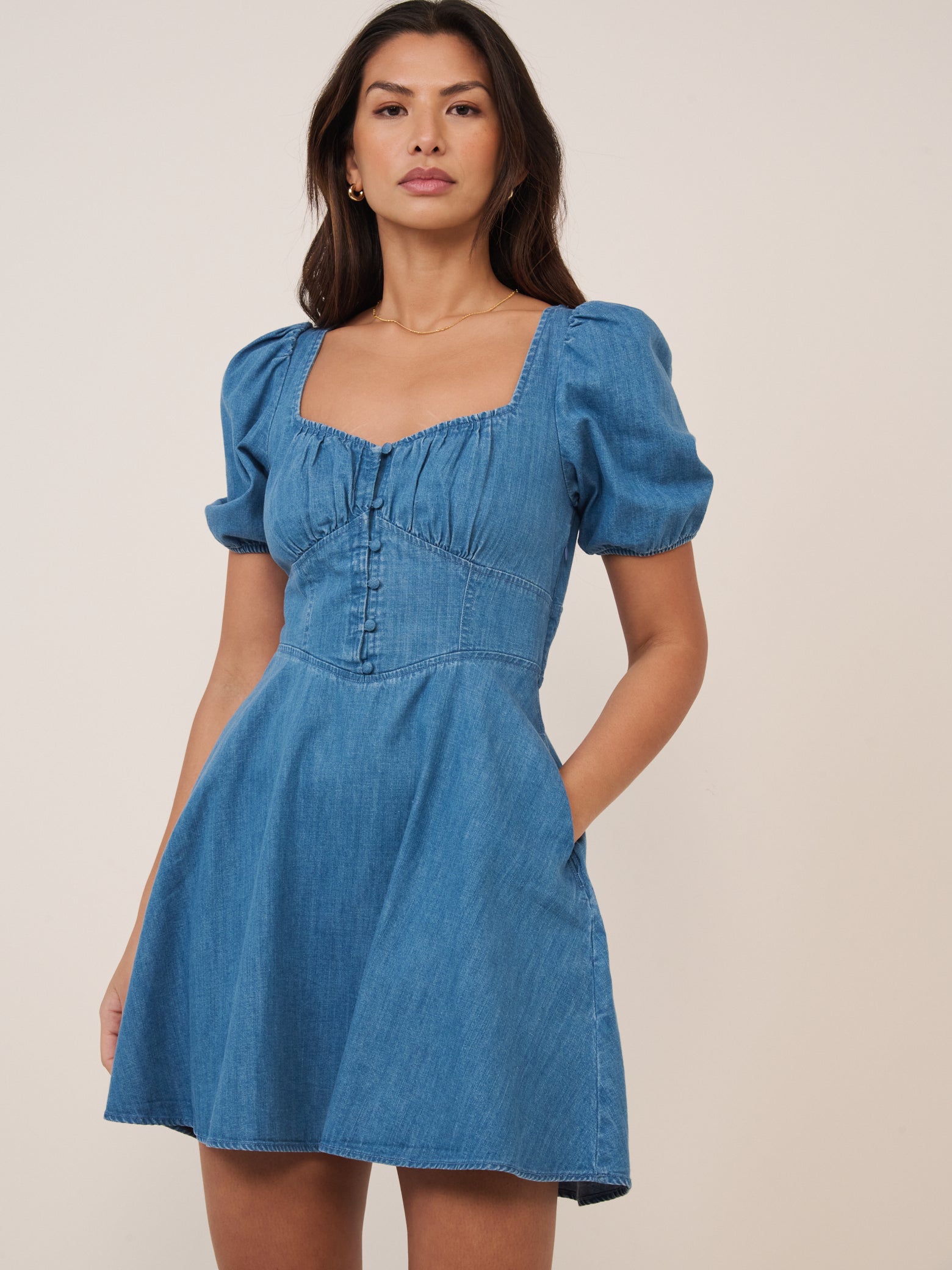 Blue Denim Tulla Mini Denim Dress