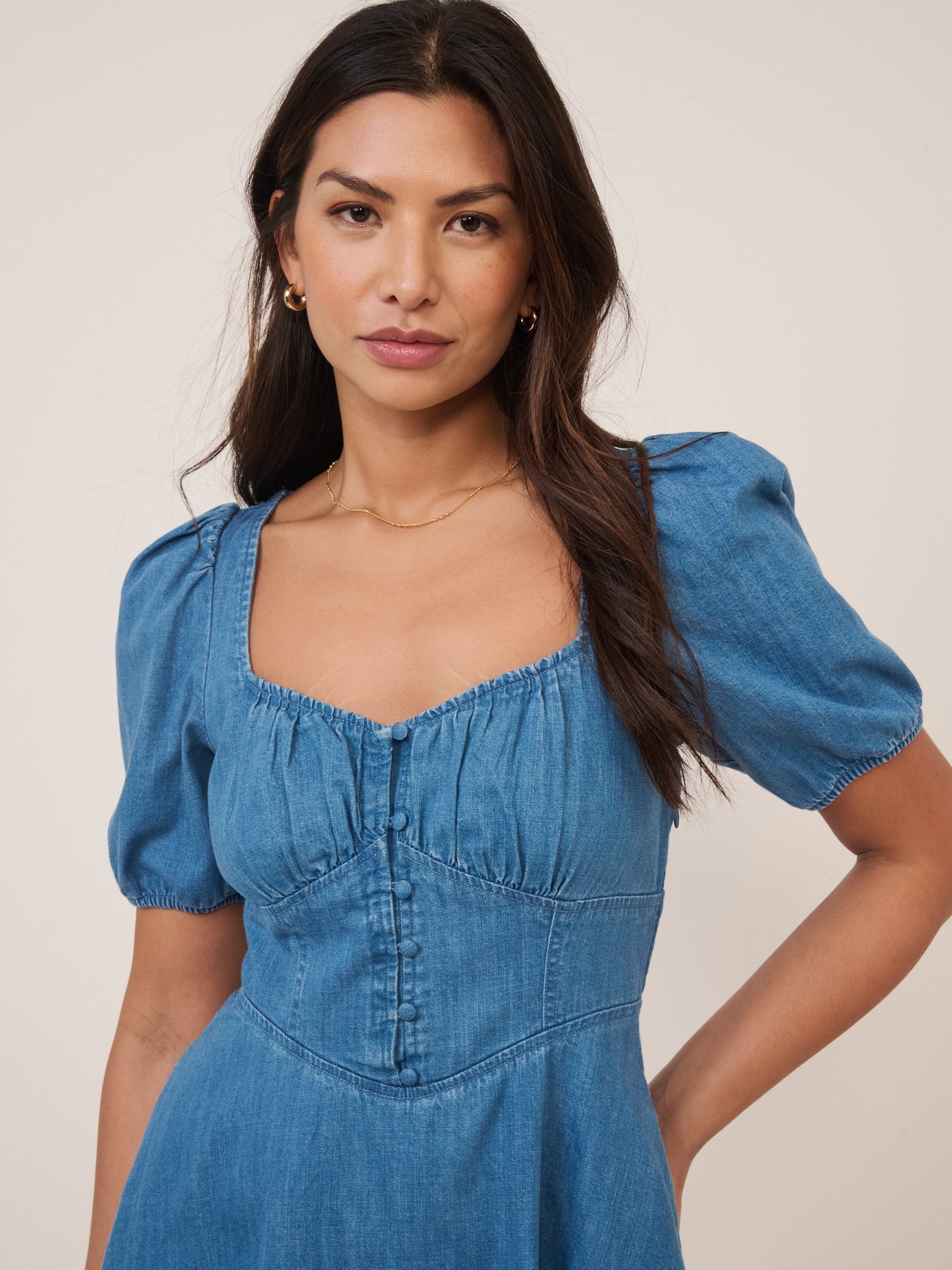 Blue Denim Tulla Mini Denim Dress