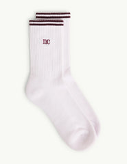 Burgundy Trim NC Ribbed Sports Socks