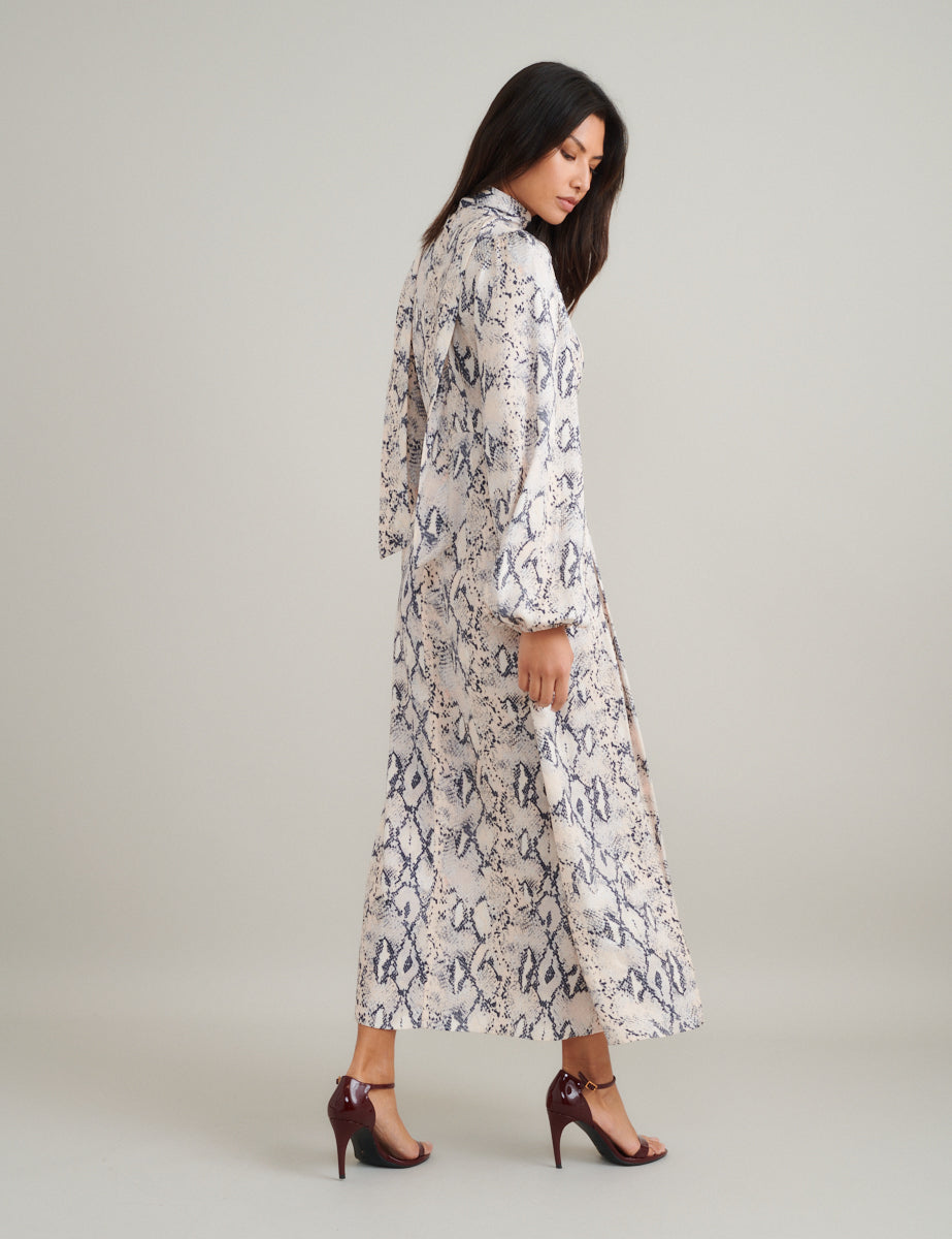 Snake Print Carla Midi Dress