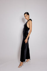 Black Velvet Halterneck Jumpsuit