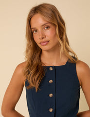 Dark Blue Tailored Peri Jumpsuit