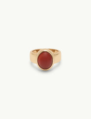 Red Stone Gold Plated Ring