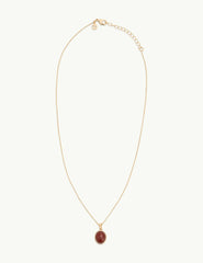 Red Stone Pendent Gold Plated Necklace