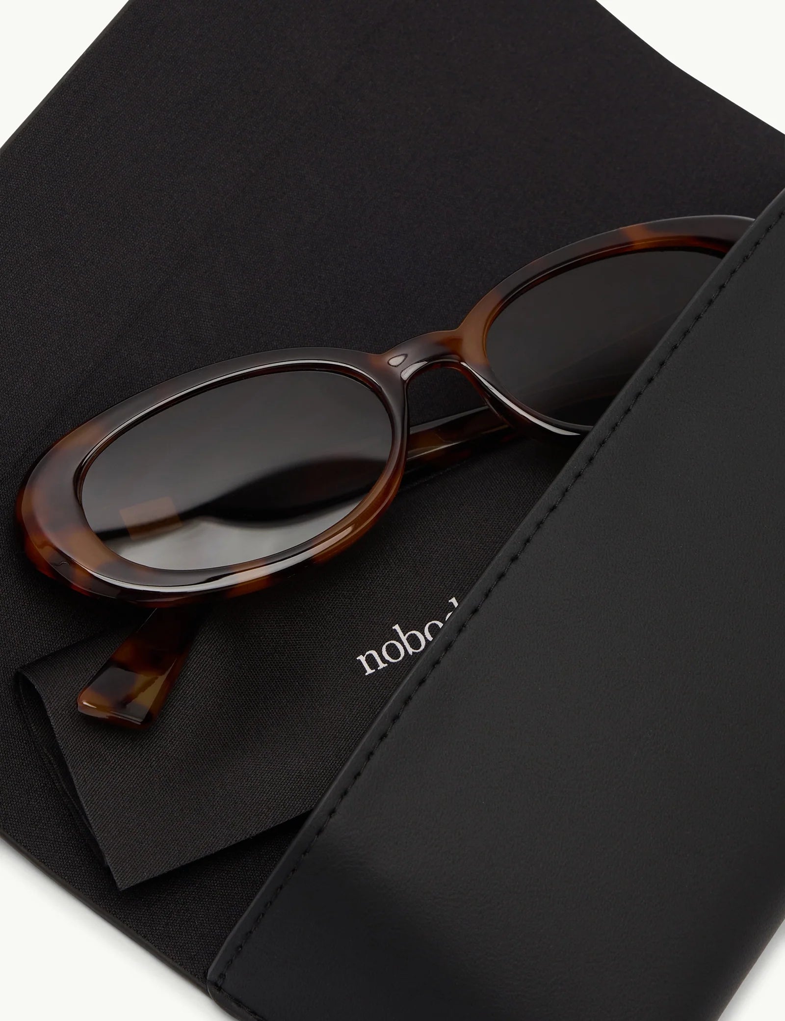 Brown Tortoiseshell Oval Halo Sunglasses