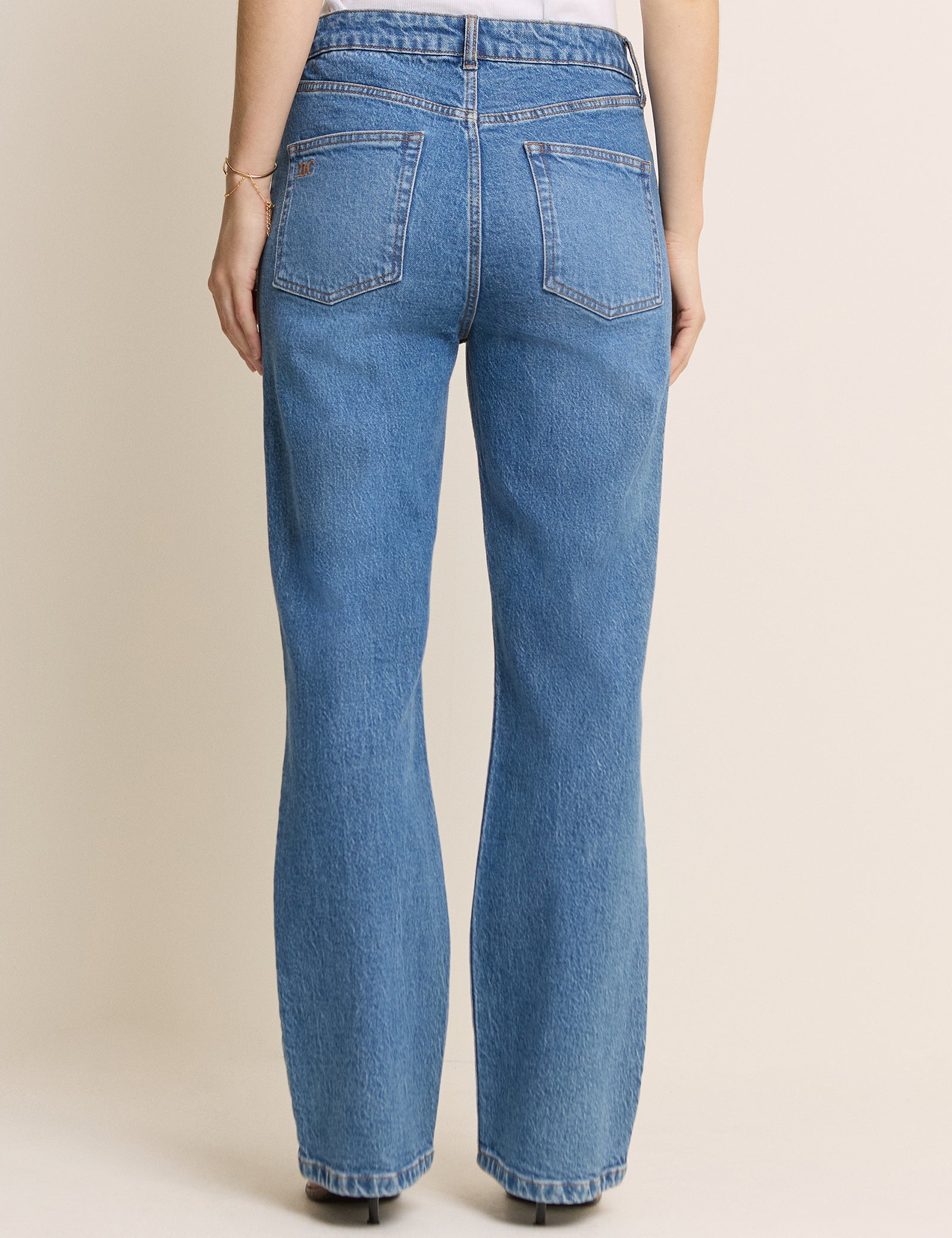 Blue High Rise Kingston Straight Leg Jeans