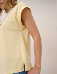 Yellow Cap Sleeve T-Shirt