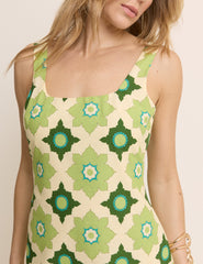 Green Floral Connie Shift Dress