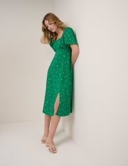 Green Floral Dee Dee Midi Dress