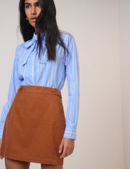 Terracotta Cord Mini Skirt