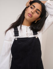 Black Cord Tennesse Pinafore Mini Dress