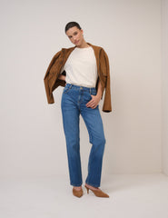 Blue Straight Leg Hoxton Jeans