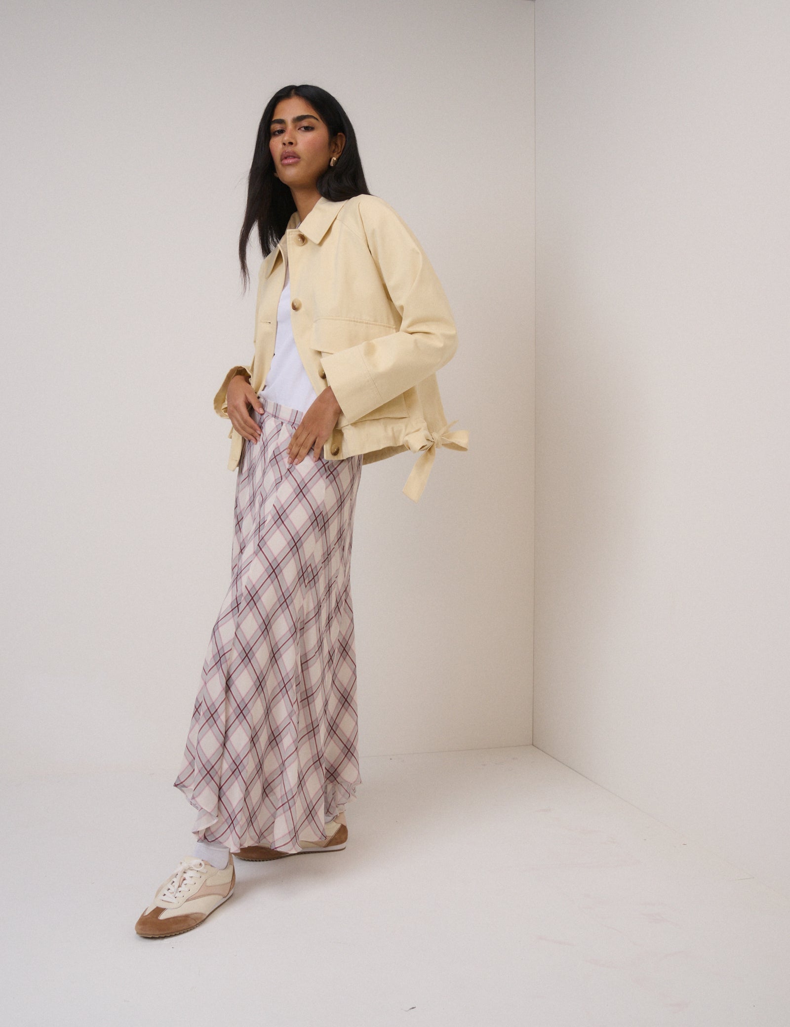 Butter Yellow Bow Detail Jacket