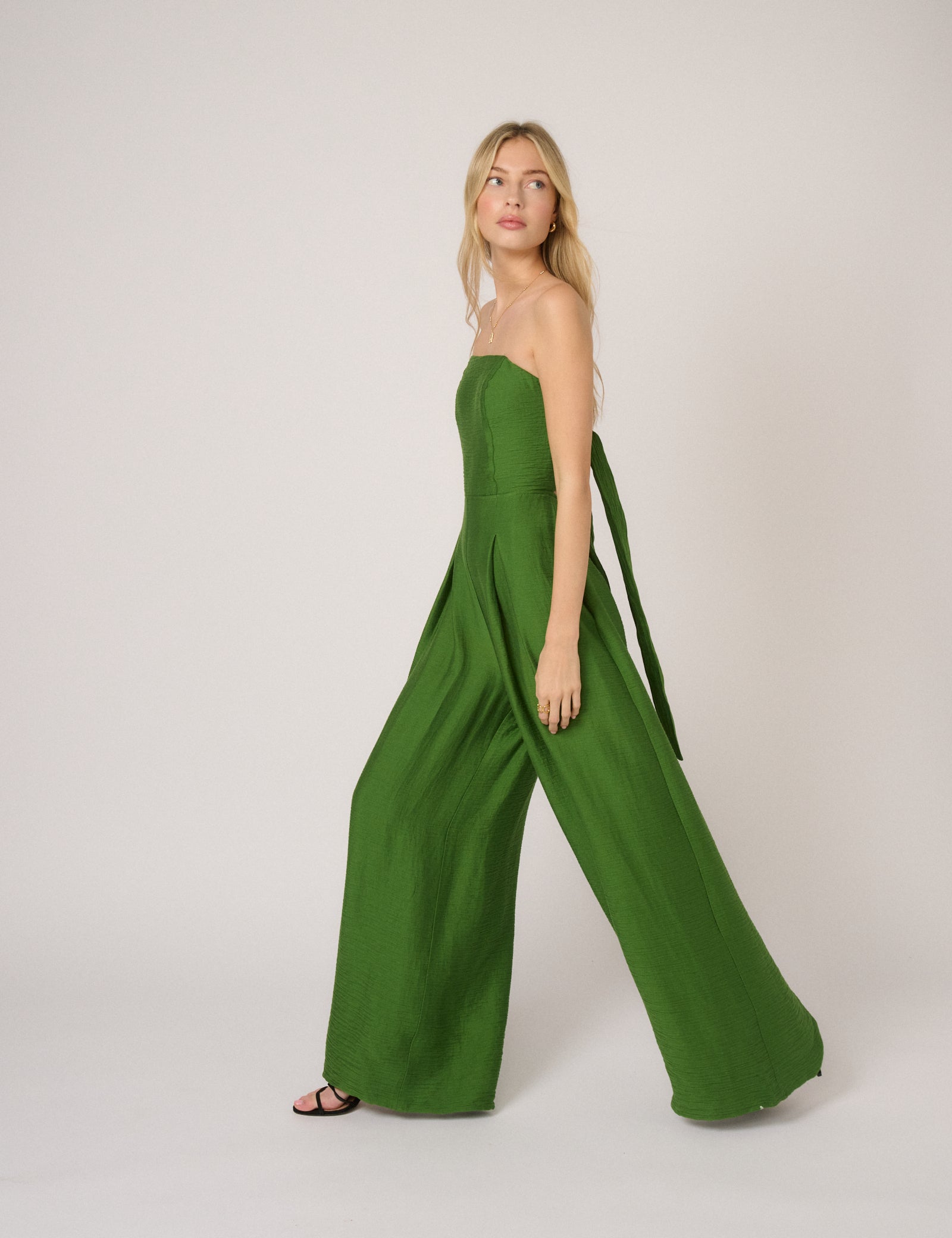Green Bandeau Rory Jumpsuit