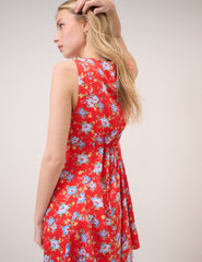 Red Floral Georgie Mini Dress