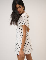White Polka Dot Andie Mini Dress