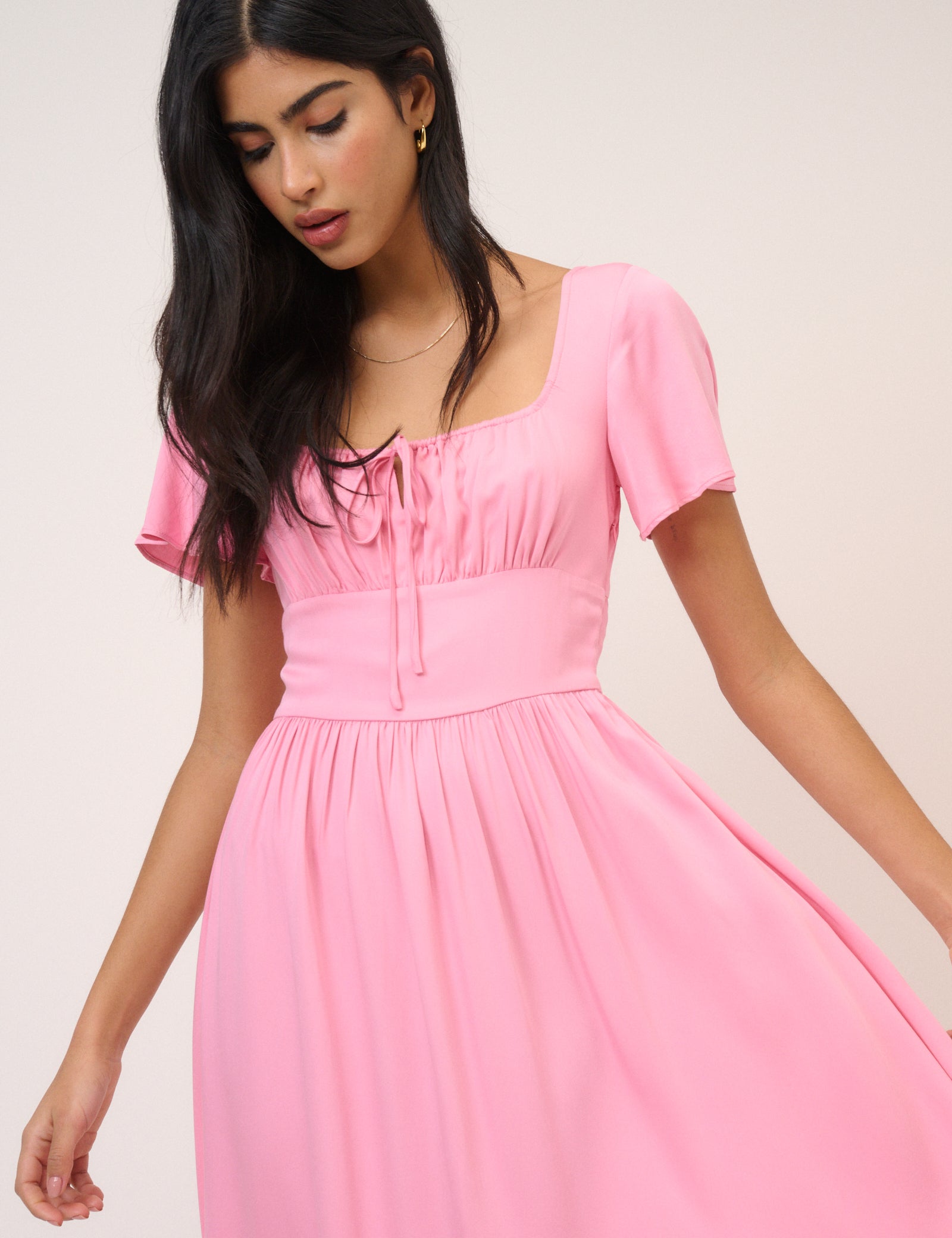 Pink Gia Midi Dress