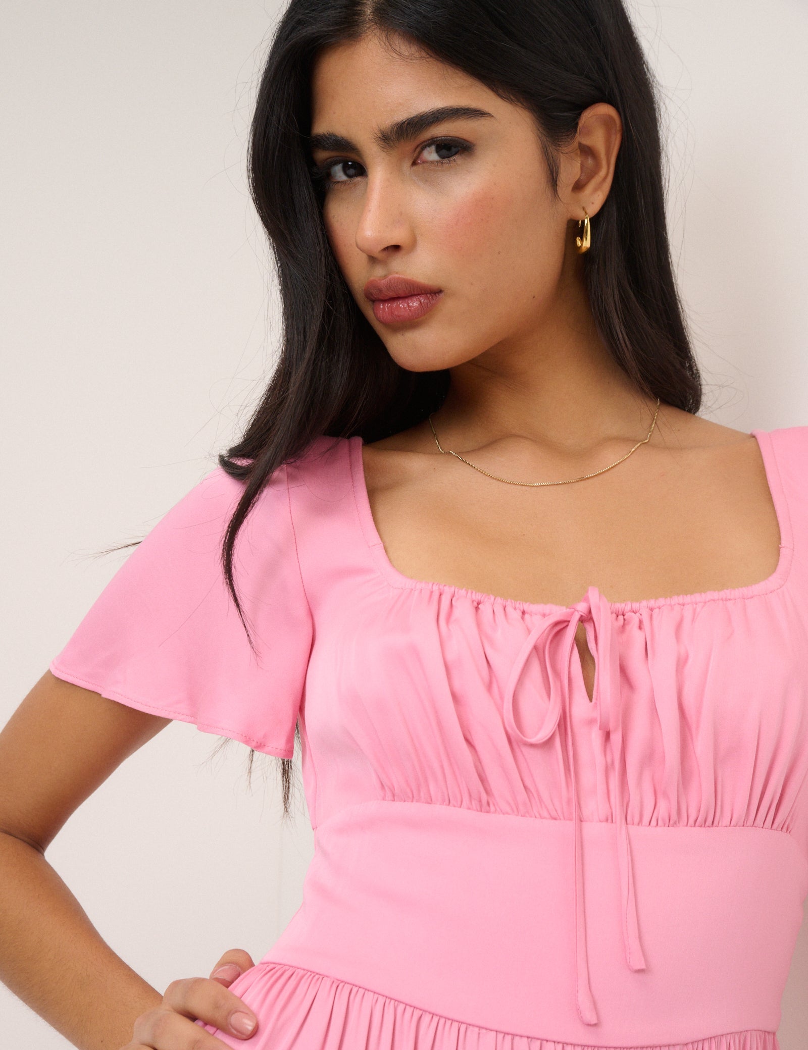 Pink Gia Midi Dress