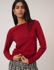 Red Crew Neck Jumper