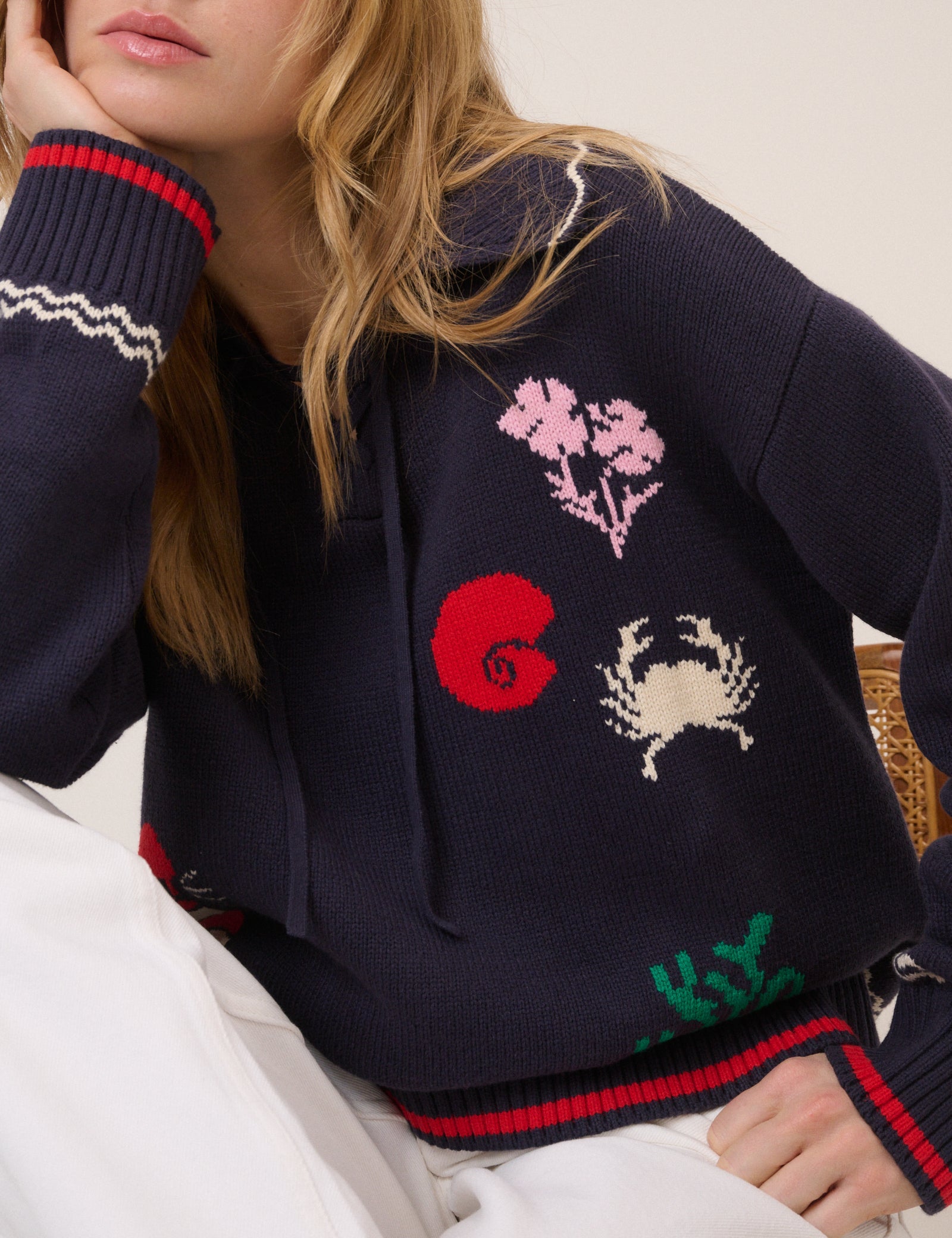 Navy Seascape Jumper