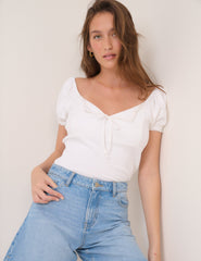 White Milkmaid Top